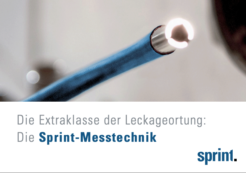 Broschüre "Die Extraklasse der Leckageortung: Die Sprint-Messtechnik"